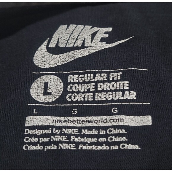 Nike Nice 2 Beast You Embroidered Swoosh Logo T-Shirt Size Large L EUC - Picture 6 of 8